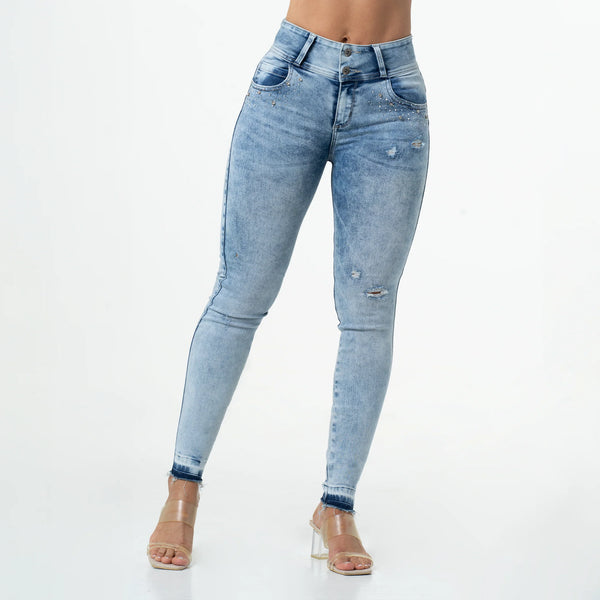 LOWLA 214122 | High Rise Denim Skinny Colombian Jeans for Women