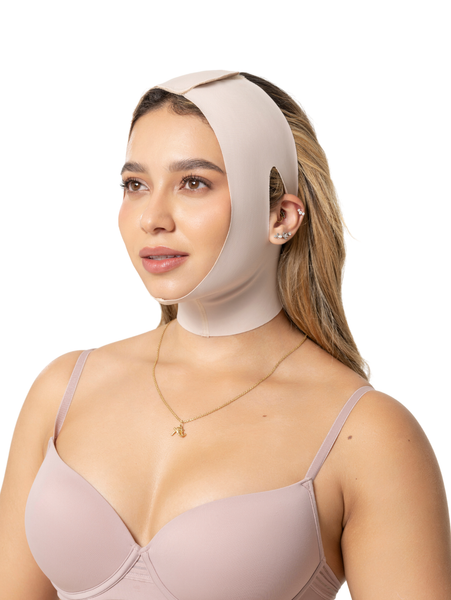 Fajas Salome C32VE Post-Surgery Chin Strap & Neck Compression Garment