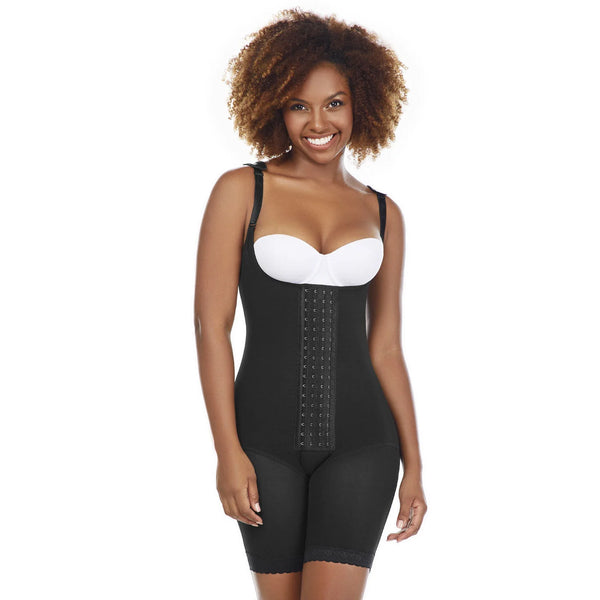 Fajas MariaE 9182 | Postpartum Women's Shapewear with Shoulder Pads | Daily and Postsurgical Use | Powernet