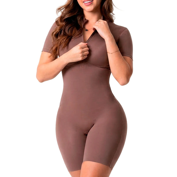 Salome 5502 | Sporty Shaping Bodysuit with Front Zipper
