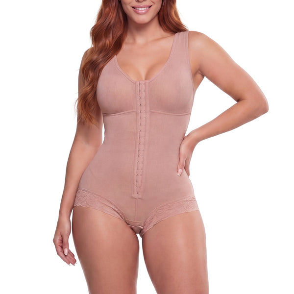 SONRYSE 056BF | Panty Bodysuit Shapewear with Built-in Bra | Postpartum and Daily Use | Powernet