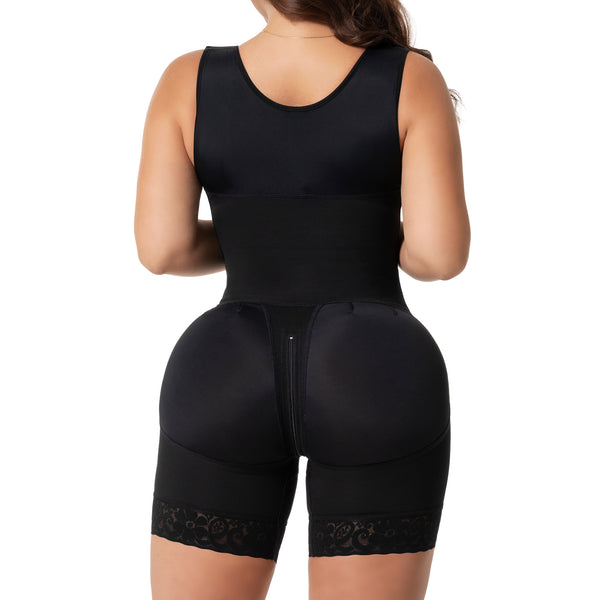 Salome 6211 | Open-Bust Mid-Thigh Postpartum & Post-Op Faja | Stage 2 High Compression