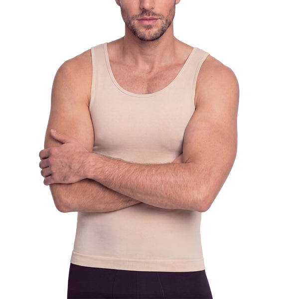 Fajas Salome SEM-123 | Men’s Seamless Compression Undershirt | Abdominal Control Tank
