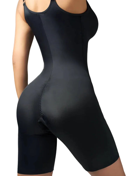 Fajas Salome DQ01L3 Invisible Bodysuit | Mid-Thigh Microfiber Shaper | Seamless Daily Shapewear & Top - Cata1og.com