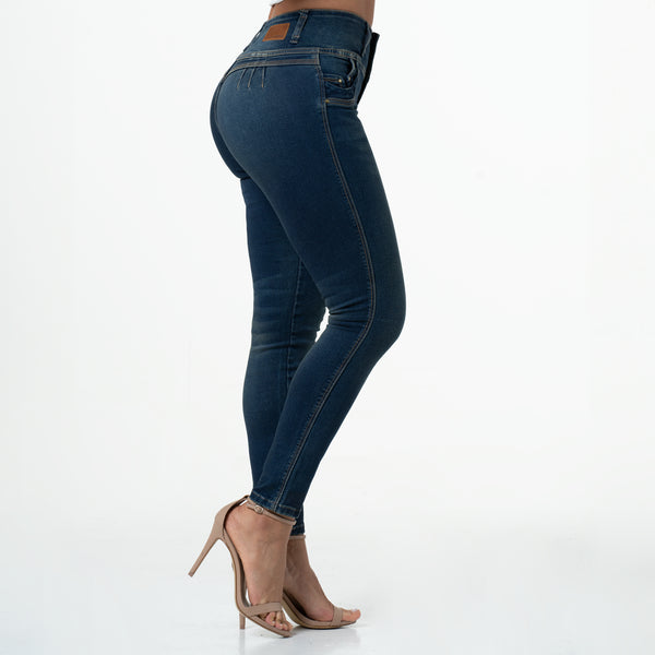 LOWLA 244119 Booty Lifting Colombian High Waisted Skinny Jeans for Women Pantalones Colombianos Levanta Cola Wonderstretch