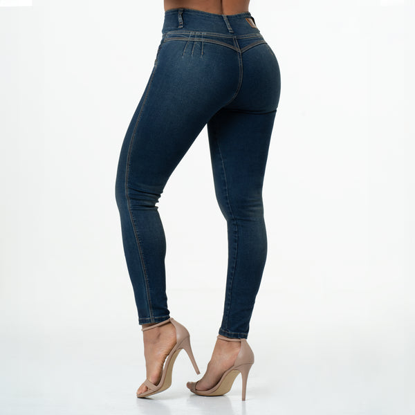 LOWLA 244119 Booty Lifting Colombian High Waisted Skinny Jeans for Women Pantalones Colombianos Levanta Cola Wonderstretch