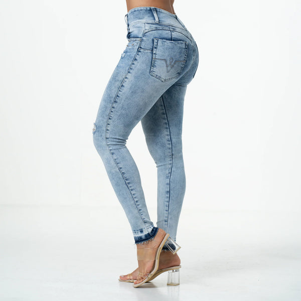 LOWLA 214122 | High Rise Denim Skinny Colombian Jeans for Women