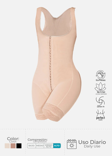 Open-Bust Full Body Shapewear with Posture Support & Butt Lift | Uplady 6271