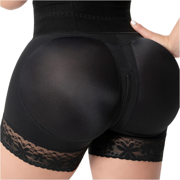 Fajas Salome 07L5 | Butt Lifting Shapewear Shorts with Elastic Waistband and Front Hooks