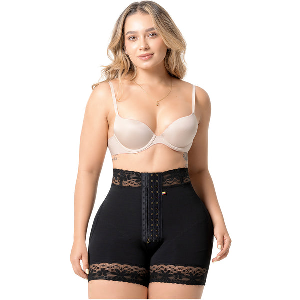 Fajas Salome 09L5 | High-Waisted Shaper Shorts with Front Hooks