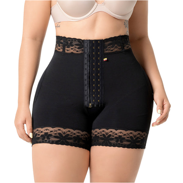 Fajas Salome 09L5 | High-Waisted Shaper Shorts with Front Hooks