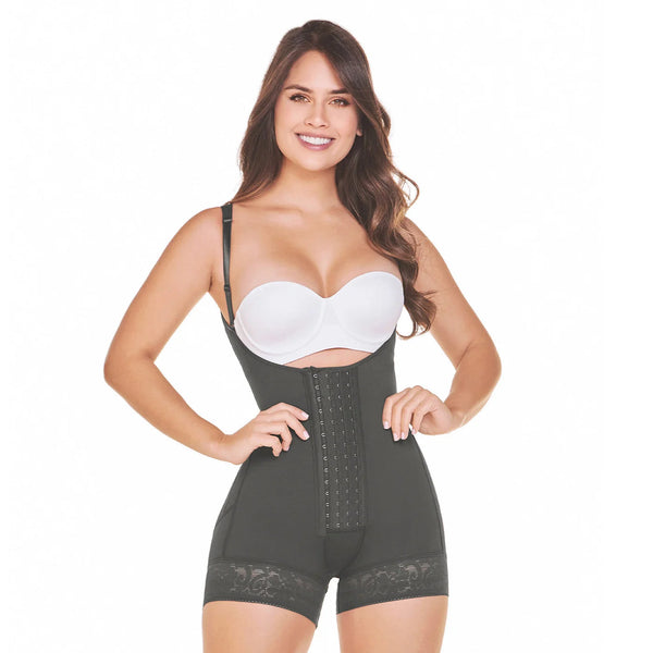 MARIAE FPT1530 Stage 2 Faja Colombiana Post Surgery High Compression Garment Mid Thigh & Open Bust | FQ110