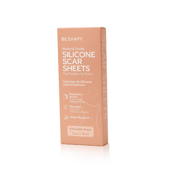 Be Shapy Medical-Grade Silicone Scar Sheets | 4 pieces Reusable Scar Tape