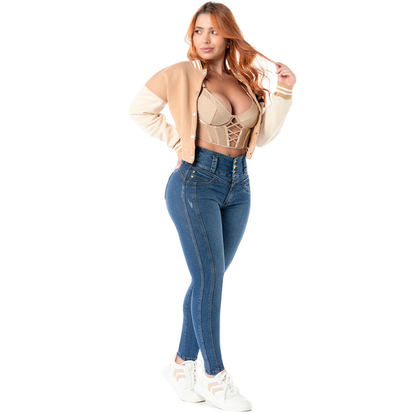 LT.Rose 2401 Colombian Jeans for Women Butt Lift High Waist Levanta Cola