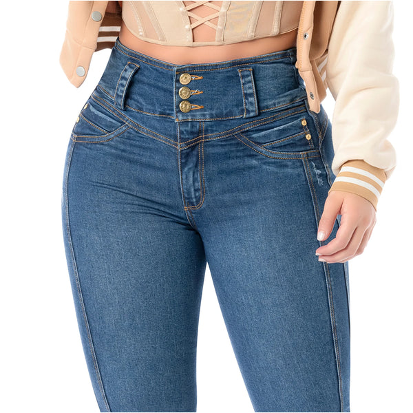 LT.Rose 2401 Colombian Jeans for Women Butt Lift High Waist Levanta Cola