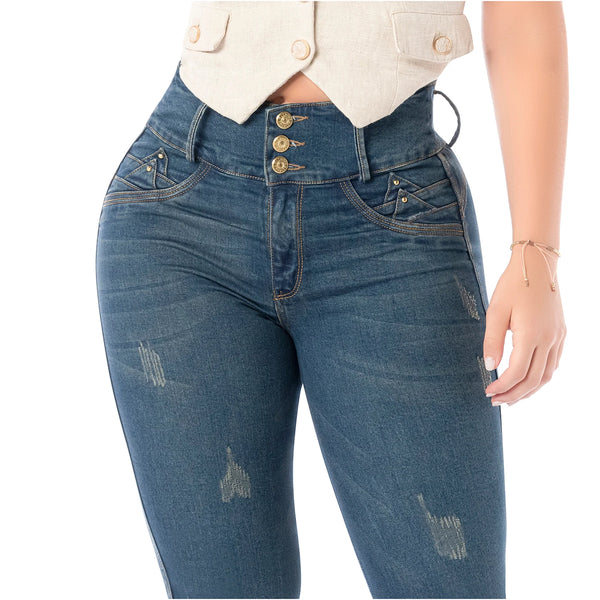 LT.Rose 2405 Colombian Jeans Levanta Cola Butt Lift High Waist Tummy Control