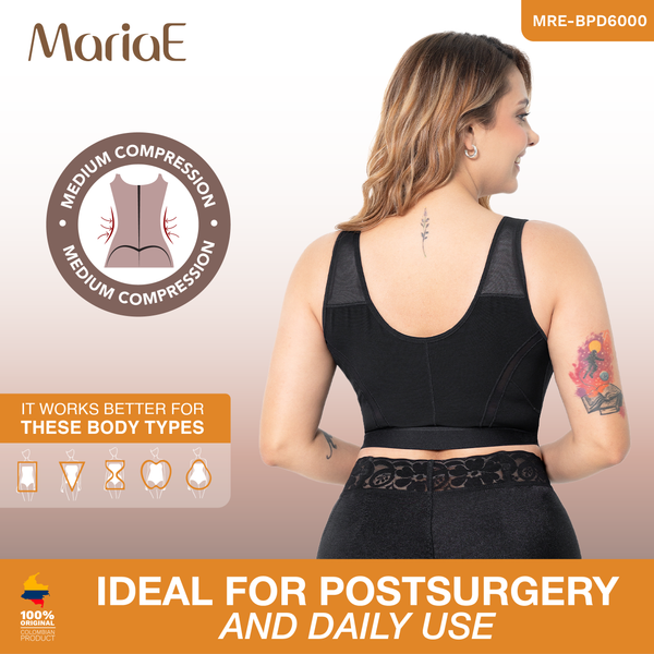 MARIAE BPD6000 Post Surgical Bra for Everyday Support and Recovery | Post-surgical and Everyday Use | Powernet