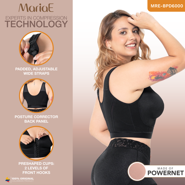 MARIAE BPD6000 Post Surgical Bra for Everyday Support and Recovery | Post-surgical and Everyday Use | Powernet