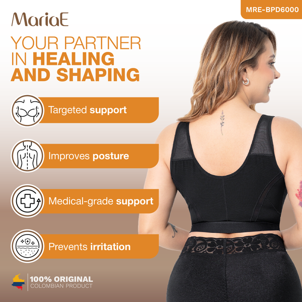 MARIAE BPD6000 Post Surgical Bra for Everyday Support and Recovery | Post-surgical and Everyday Use | Powernet