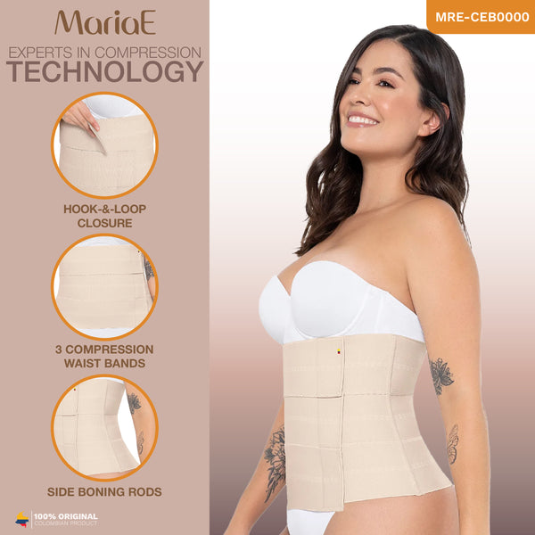 MARIAE CEB0000 Stage 1 Faja Colombiana Post Surgery Waist Binder Medium Control