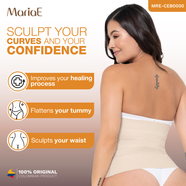 MARIAE CEB0000 Stage 1 Faja Colombiana Post Surgery Waist Binder Medium Control