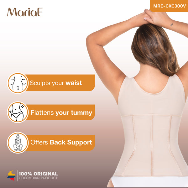 MARIAE CXC300V Hourglass Firm Vest Shapewear for Women Colombian Fajas High Compression | RA004