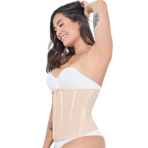 MARIAE CXF000V Waist Cincher Shapewear Faja Colombiana Waist Shaper with front Zipper & Inner Hooks | FU123 | 9038