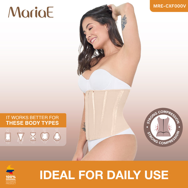 MARIAE CXF000V Waist Cincher Shapewear Faja Colombiana Waist Shaper with front Zipper & Inner Hooks | FU123 | 9038