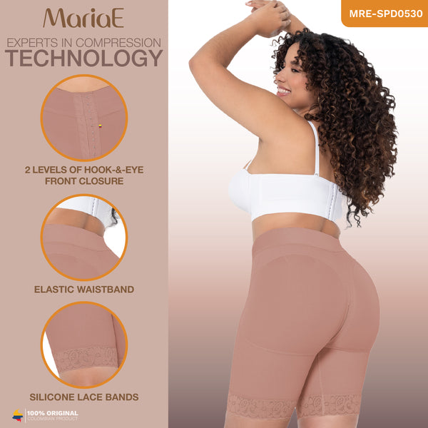 MARIAE SPD0530 Fajas Colombianas Low Rise Shapewear Shorts with Zippered Crotch High Compression | FC302