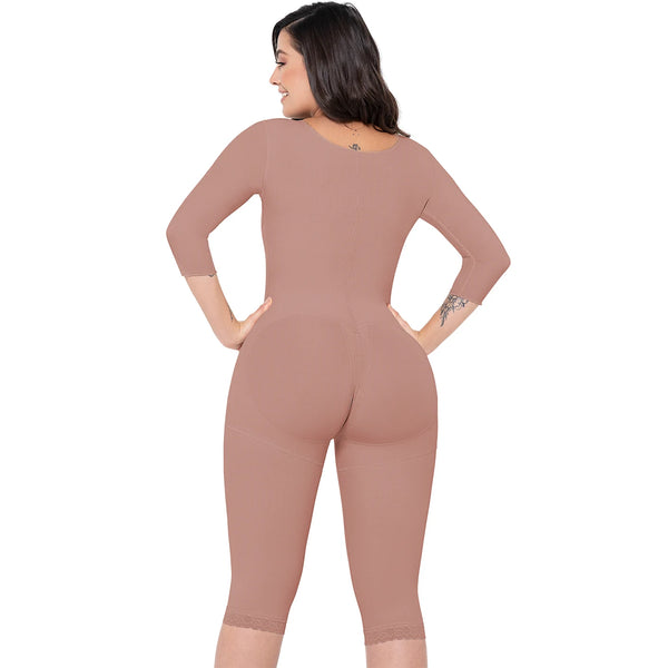 MARIAE FPC7350 Stage 2 Faja Colombiana Post Surgery Postpartum Shapewear for C-section with Sleeves Knee Length | FQ114 | 9142