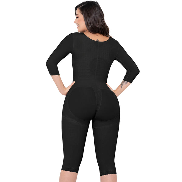 MARIAE FPC7350 Stage 2 Faja Colombiana Post Surgery Postpartum Shapewear for C-section with Sleeves Knee Length | FQ114 | 9142