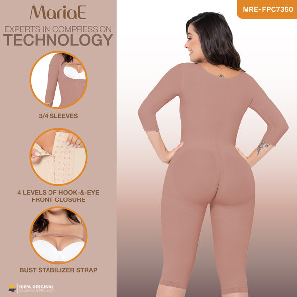 MARIAE FPC7350 Stage 2 Faja Colombiana Post Surgery Postpartum Shapewear for C-section with Sleeves Knee Length | FQ114 | 9142