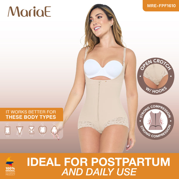 MARIAE FPF1610 Faja Colombiana Pospartum & Daily Use Hiphugger Shapewear Bodysuit | FU120