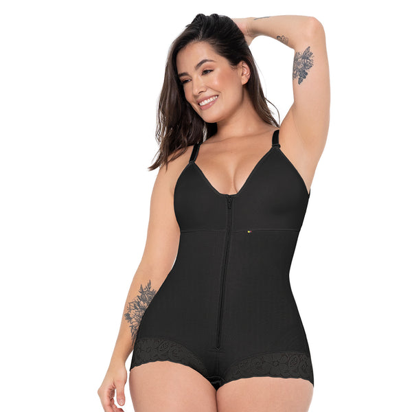 MARIAE FPF2610 Faja Colombiana Pospartum & Daily Use Hiphugger Shapewear Bodysuit with Built-Bra | FU122