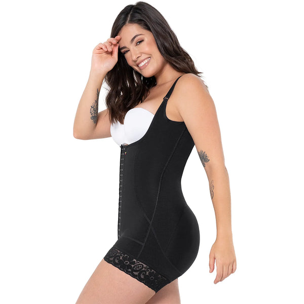 MARIAE FPT1530 Stage 2 Faja Colombiana Post Surgery High Compression Garment Mid Thigh & Open Bust | FQ110