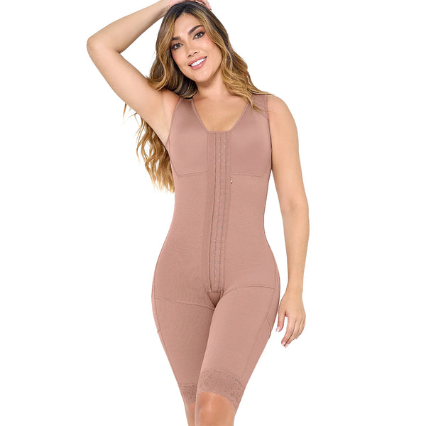 MARIAE FPT6340 Stage 2 Faja Colombiana Postpartum Post Surgery Shapewear Bodysuit Mid Thigh | FQ115