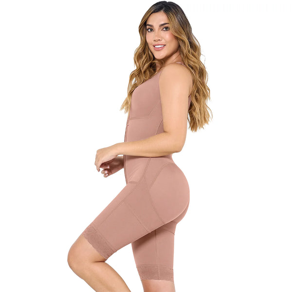 MARIAE FPT6340 Stage 2 Faja Colombiana Postpartum Post Surgery Shapewear Bodysuit Mid Thigh | FQ115