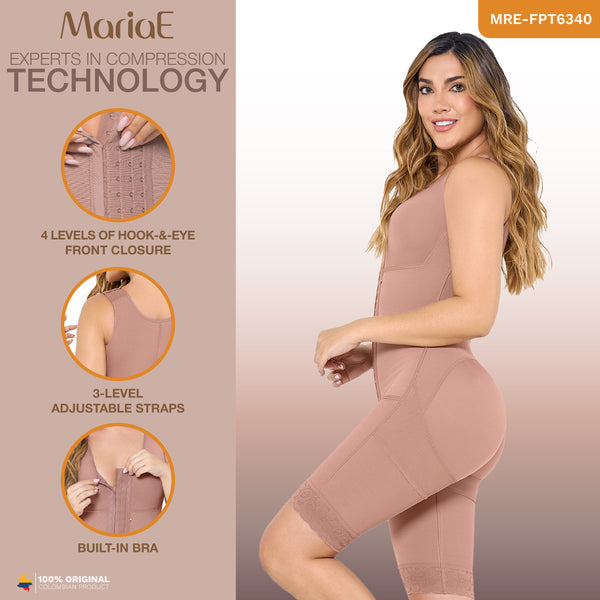 MARIAE FPT6340 Stage 2 Faja Colombiana Postpartum Post Surgery Shapewear Bodysuit Mid Thigh | FQ115