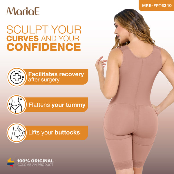 MARIAE FPT6340 Stage 2 Faja Colombiana Postpartum Post Surgery Shapewear Bodysuit Mid Thigh | FQ115