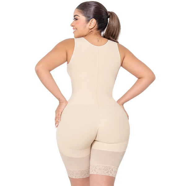 MARIAE RXC5330 Fajas Colombianas Reductoras Moldeadoras Daily Use Shapewear Bodysuit Mid Thigh & Open Bust | RA005