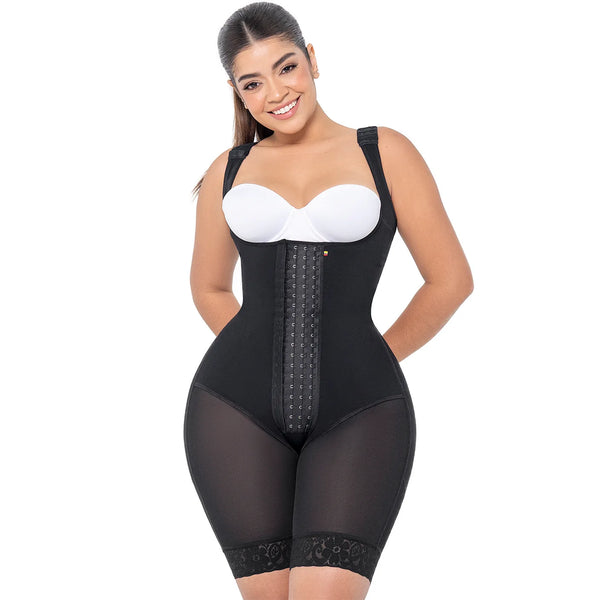 MARIAE RXC5330 Fajas Colombianas Reductoras Moldeadoras Daily Use Shapewear Bodysuit Mid Thigh & Open Bust | RA005