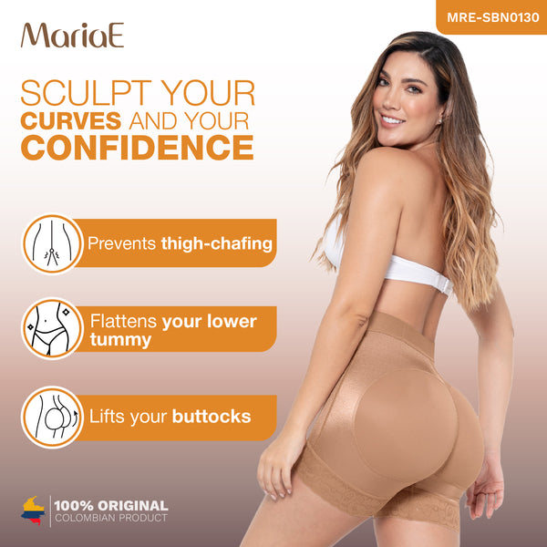 MARIAE SBN0130 Fajas Colombianas High Waisted Shapewear Shorts for Women Butt Lift Triconet | FU100