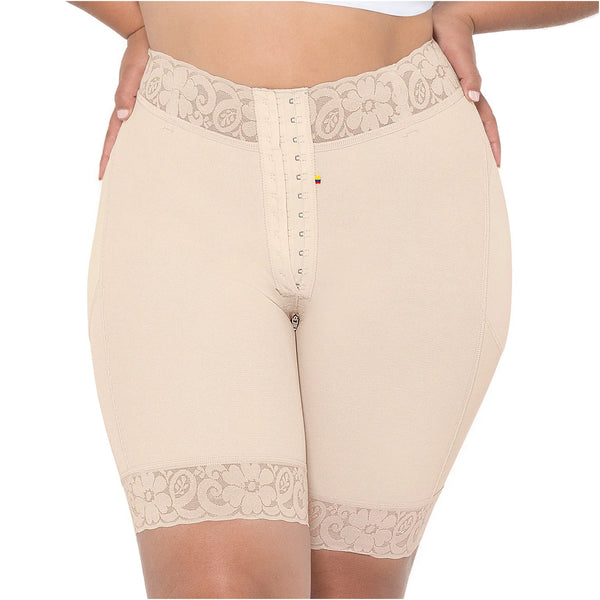 MARIAE SPD0530 Fajas Colombianas Low Rise Shapewear Shorts with Zippered Crotch High Compression | FC302