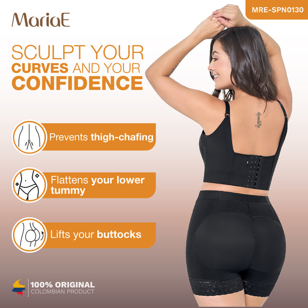 MARIAE SPN0130 Fajas Colombianas High Waisted Butt Lifter Shaper Shorts High Compression | FU101