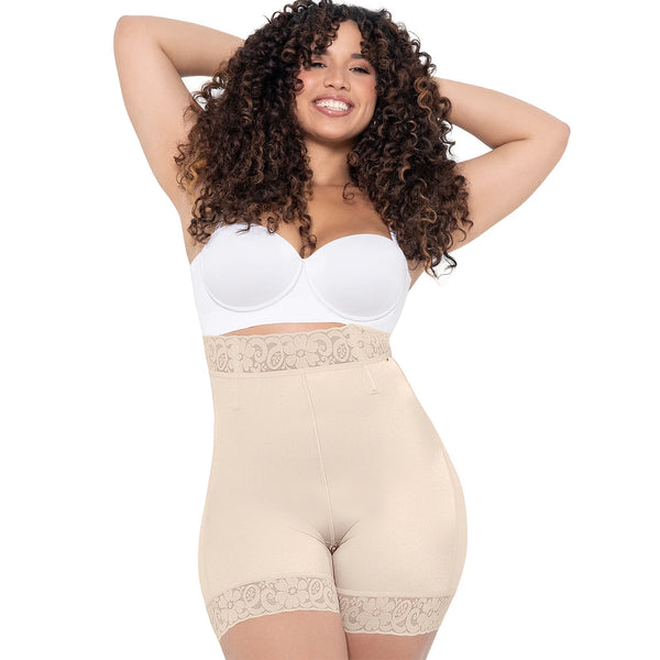 MARIAE TBN0530 Fajas Colombianas High Waisted Shapewear Shorts for Women Butt Lift Medium Compression | FU126 | 9549