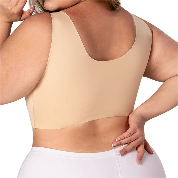 Fajas MYD B06006 V-Neck Lift Top | Seamless Pre-Molded Bra