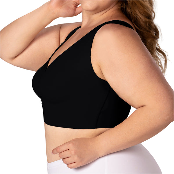 Fajas MYD B06006 V-Neck Lift Top | Seamless Pre-Molded Bra