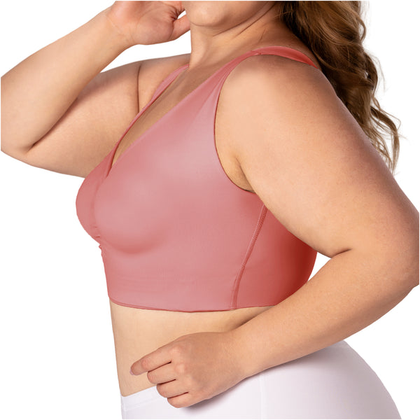 Fajas MYD B06006 V-Neck Lift Top | Seamless Pre-Molded Bra