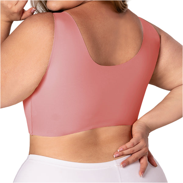 Fajas MYD B06006 V-Neck Lift Top | Seamless Pre-Molded Bra