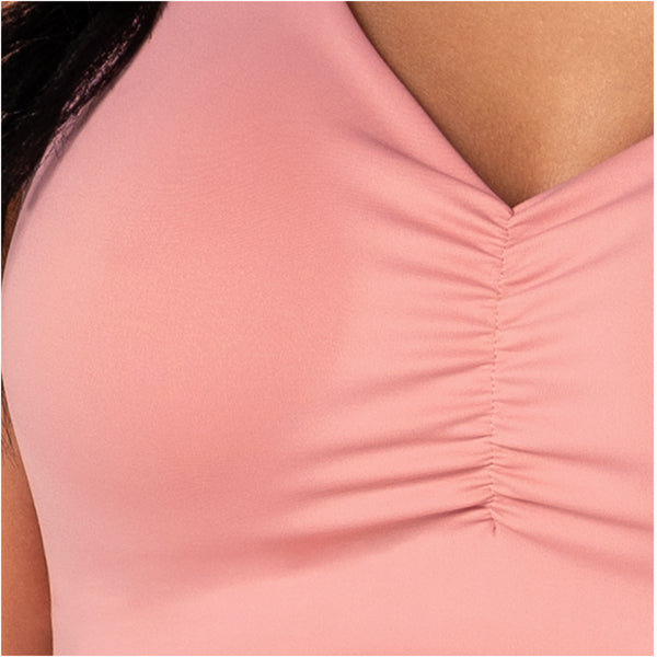 Fajas MYD B06006 V-Neck Lift Top | Seamless Pre-Molded Bra